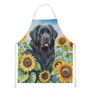 Newfoundland in Sunflowers Apron - 198453209078
