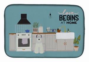 Dog Kitchen Scene Dish Drying Mat - 194030341865