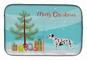 Christmas Tree and Dog on Dish Drying Mat - 652259244003
