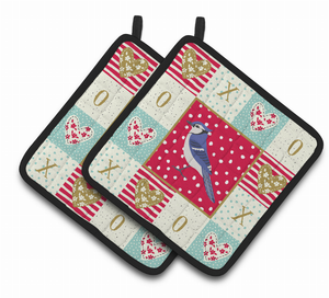 Bird XOXO on Pair of Pot Holders - 194030141212