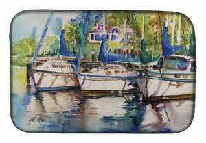 Sailboats Dish Drying Mat - 652259254804