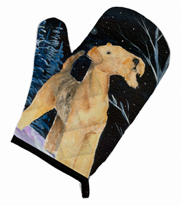 Starry Night Airedale Oven Mitt - 638508497994