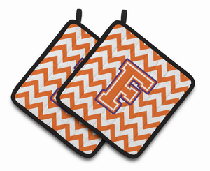 Monogram Chevron Pair of Pot Holders - 638508399403