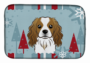 Winter Holiday Dog on Dish Drying Mat - 652259242399