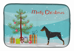 Christmas Tree and Dog on Dish Drying Mat - 652259247714