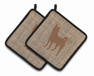 Dog Art Pair of Pot Holders - 638508364227