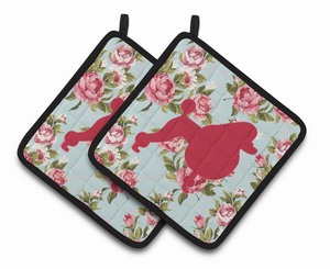 Dog Artwork Pair of Pot Holders - 638508370143
