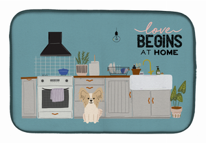 Dog Kitchen Scene Dish Drying Mat - 194030342107