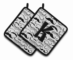 Monogram Moustache Pair of Pot Holders - 638508388087
