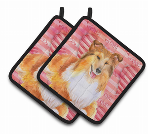 Dog Art Seasonal Pair of Pot Holders - 652259215874