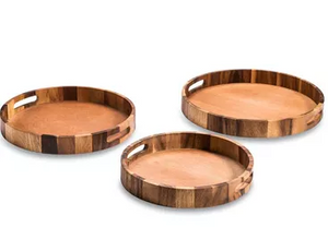 Set of 3 Round Serving Trays - 850005022428