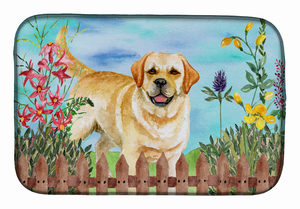 Spring Dog on Dish Drying Mat - 652259251544