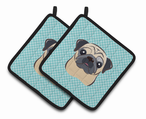 Dog Portrait on Pair of Pot Holders - 638508381828