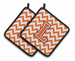 Monogram Chevron Pair of Pot Holders - 638508399465