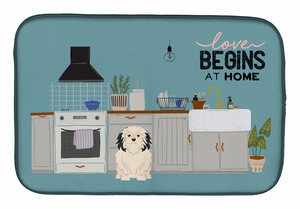 Dog Kitchen Scene Dish Drying Mat - 194030341520