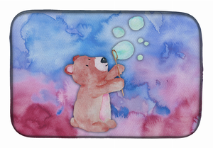 Animal Bathing Watercolor Dish Drying Mat - 652259240449