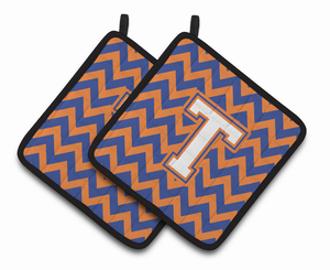 Monogram Chevron Pair of Pot Holders - 638508399021