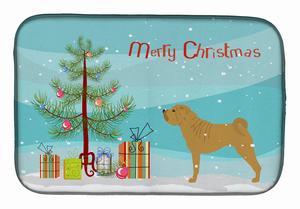 Christmas Tree and Dog on Dish Drying Mat - 652259250110