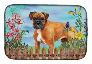 Spring Dog on Dish Drying Mat - 652259251308