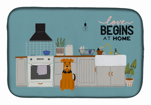Dog Kitchen Scene Dish Drying Mat - 194030341742