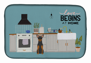 Dog Kitchen Scene Dish Drying Mat - 194030341612