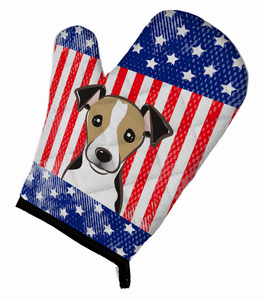 American Flag and Dog on Oven Mitt - 638508480590