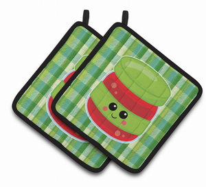 Food Face Pair of Pot Holders - 638508818720