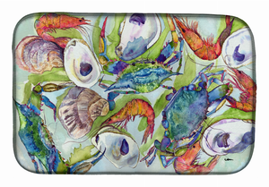 Sealife/Crab Themed Dish Drying Mat - 652259236169