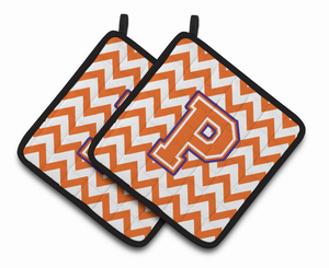 Monogram Chevron Pair of Pot Holders - 638508399502