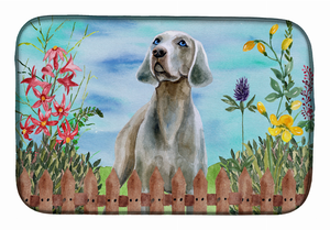 Spring Dog on Dish Drying Mat - 652259251643