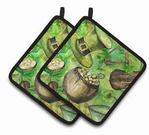 St Patrick's Day Pair of Pot Holders - 638508729064