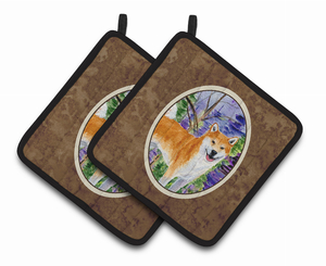 Shiba Inu Pair of Pot Holders - 638508363114