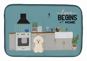 Dog Kitchen Scene Dish Drying Mat - 194030342084