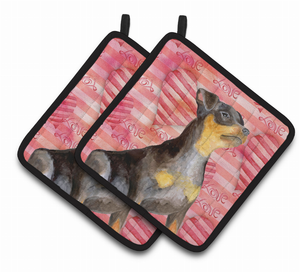 Dog Art Seasonal Pair of Pot Holders - 652259215911