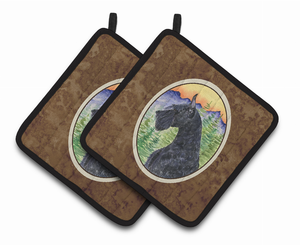 Schnauzer Pair of Pot Holders - 638508378880