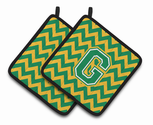 Monogram Chevron Pair of Pot Holders - 638508398635