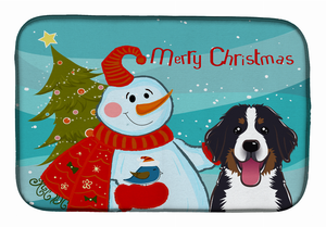 Snowman with Dog Dish Drying Mat - 652259240609