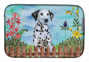 Spring Dog on Dish Drying Mat - 652259251988