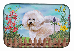 Spring Dog on Dish Drying Mat - 652259251957