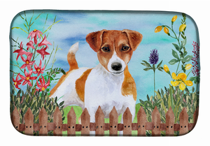 Spring Dog on Dish Drying Mat - 652259251797