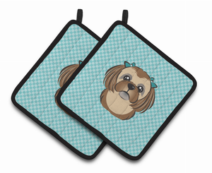 Dog Portrait on Pair of Pot Holders - 638508381699
