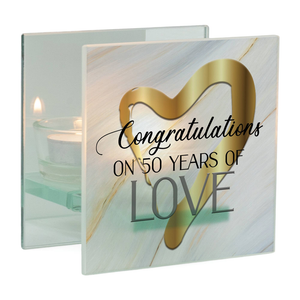 Tealight Holder Congratulations 50 Years - 603799813525