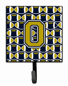 Letter Football Blue and Gold Leash or Key Holder - 638508313607