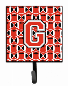 Letter Football Scarlet and Grey Leash or Key Holder - 638508311702