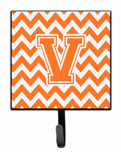 Letter Chevron Orange and White Leash or Key Holder - 638508306739