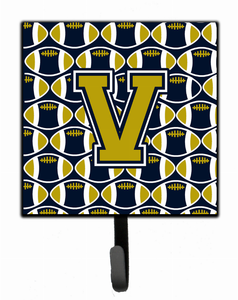 Letter Football Blue and Gold Leash or Key Holder - 638508313676