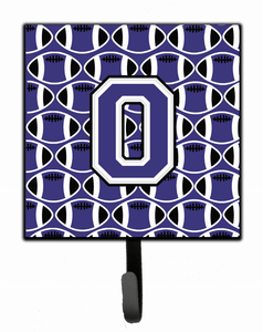 Letter Football Purple and White Leash or Key Holder - 638508312044