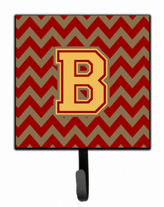 Letter Chevron Garnet and Gold  Leash or Key Holder - 638508307033