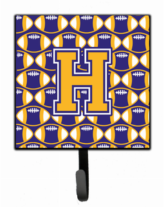 Letter Football Purple and Gold Leash or Key Holder - 638508310934