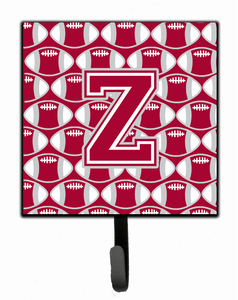 Letter Football Crimson, grey and white Leash or Key Holder - 638508311375